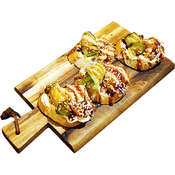 Брускетта с угрем 